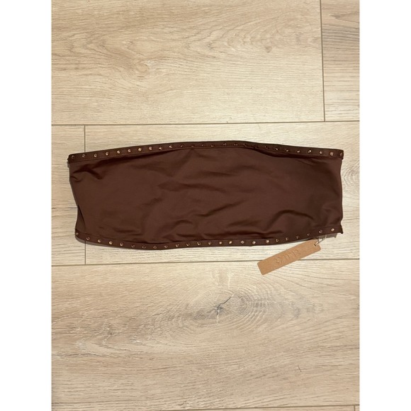 Skims Rhinestone Swim Bandeau Bikini Top - Picture 8 of 8